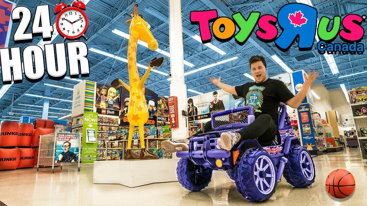24 HOUR CHALLENGE AT TOYS R US! Sleepover With Toys, Cars, & More (Part 1) rootF IMG 6734f9bc960bb