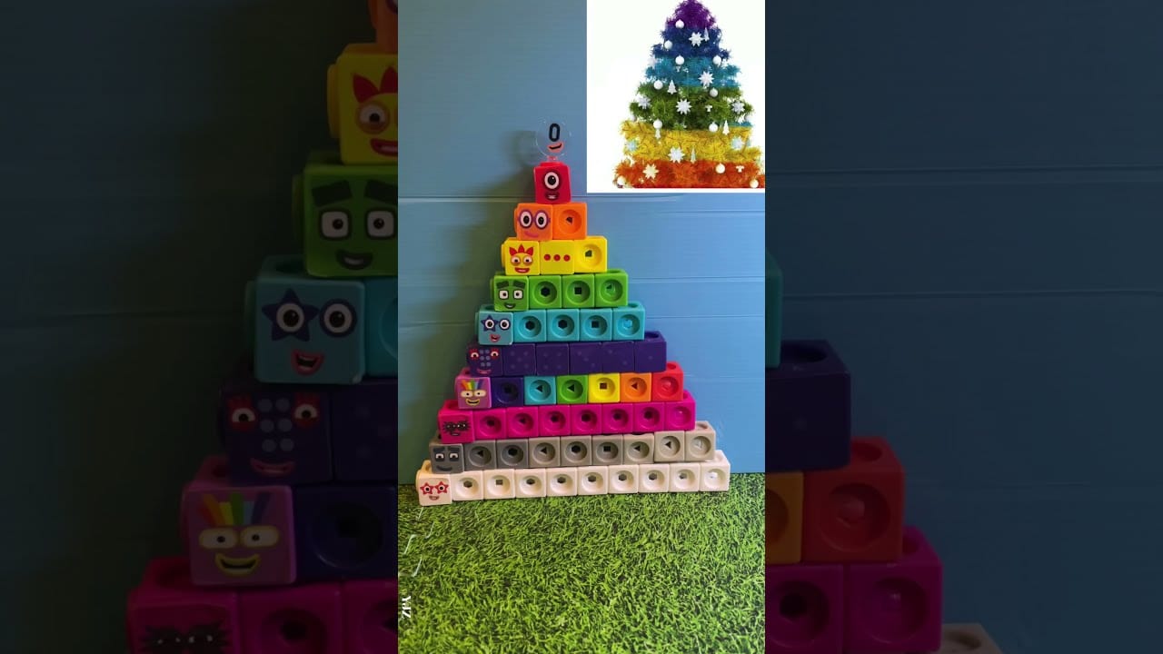 @Numberblocks Christmas tree from MathLink Cubes Numberblocks 0-10 DIY toys 自作數字方塊聖誕樹玩具#shorts rootF IMG 6737a9cc9f673